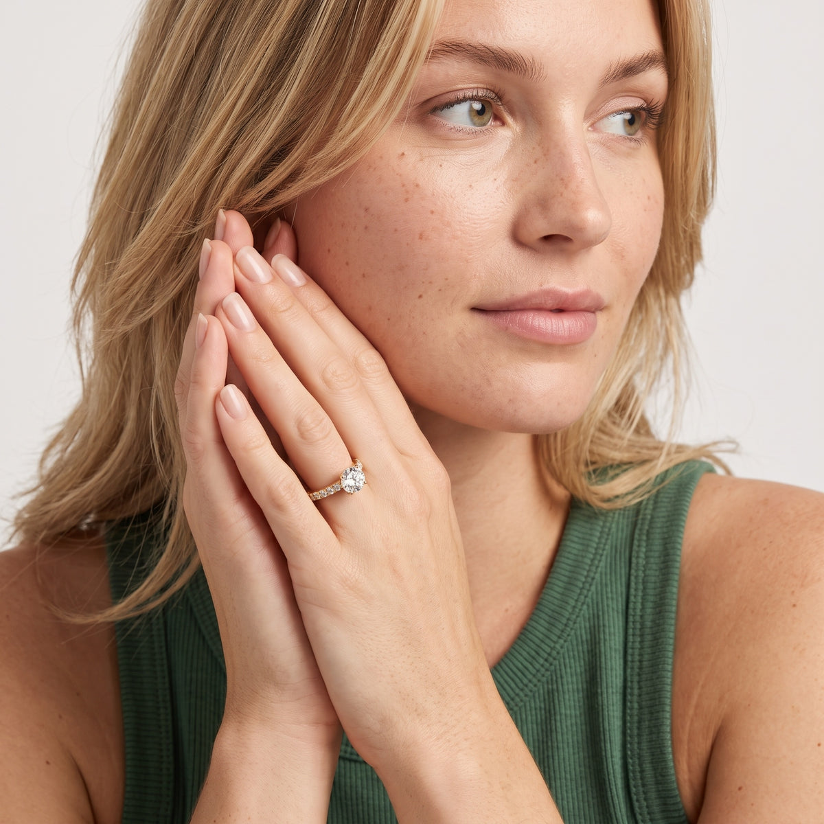 Keira Statement Pavé Round Diamond Engagement Ring in Platinum - model.jpg