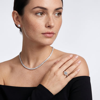 Novara Solitaire Pavé Round Diamond Ring in Platinum - model.jpg