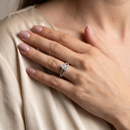 Eternal Embrace Solitaire Pear Diamond Engagement Ring in White Gold - model.jpg