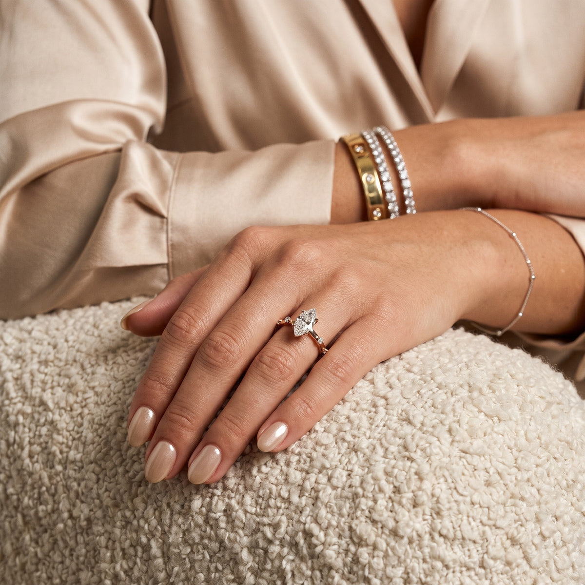 Elena Radiance Solitaire Marquise Diamond Engagement Ring in Rose Gold - model.jpg