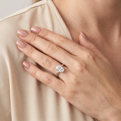 Serena Blossom Solitaire Oval Diamond Engagement Ring in Platinum - model.jpg