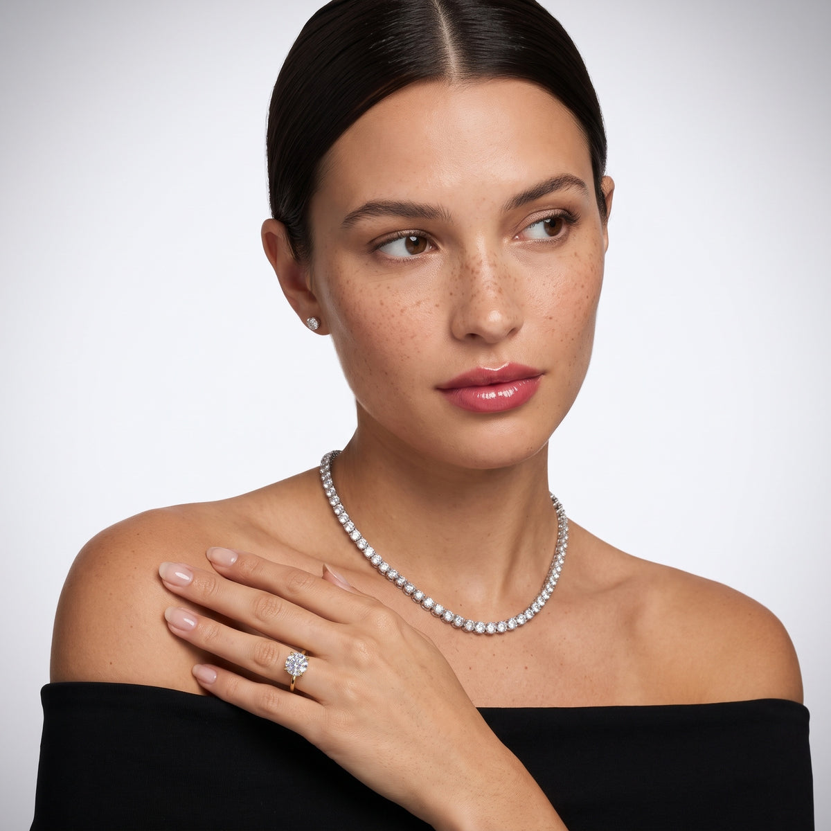 Dina Hidden Halo Round Diamond Engagement Ring in White Gold - model.jpg