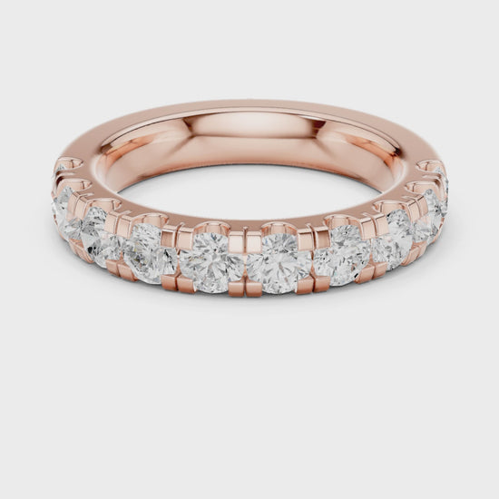 The Blush Round Diamond Eternity Band in Rose Gold