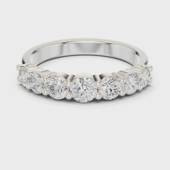 Eden Seven-Stone Round Diamond Anniversary Band in Silver