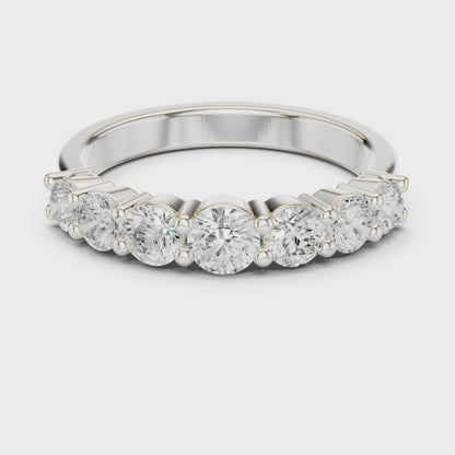 Eden Seven-Stone Round Diamond Anniversary Band in Silver