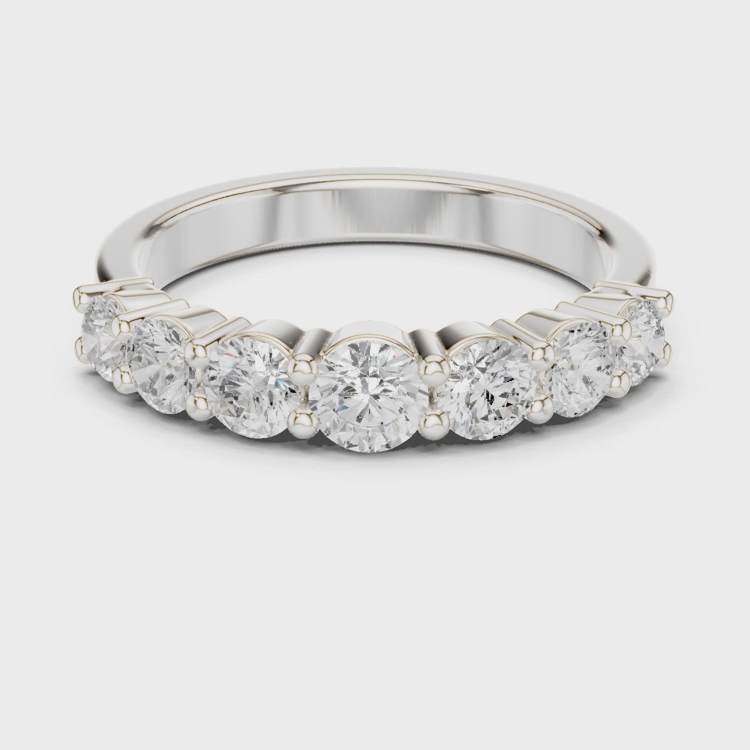 Eden Seven-Stone Round Diamond Anniversary Band in Silver