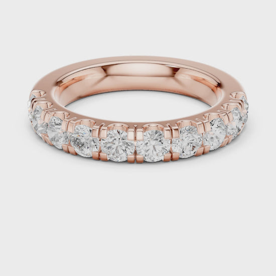 The Signature Round Diamond Eternity Band in Rose Gold
