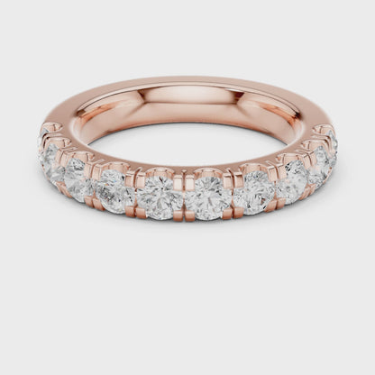 The Signature Round Diamond Eternity Band in Rose Gold