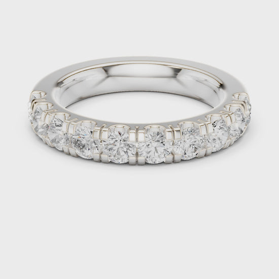The Signature Round Diamond Eternity Band in Silver