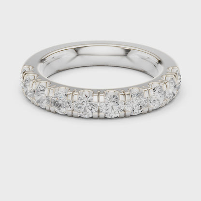 The Signature Round Diamond Eternity Band in Silver