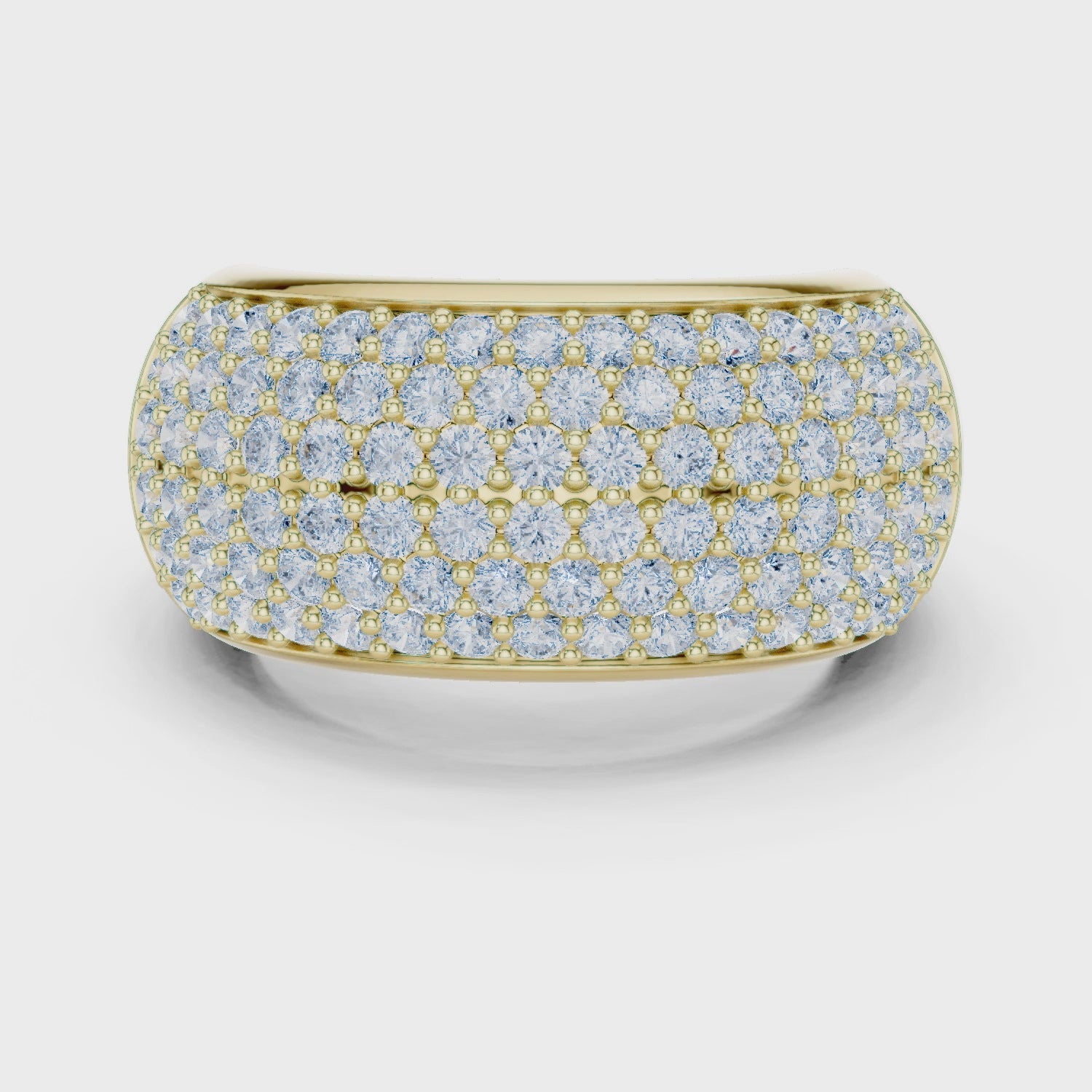 Grace Cluster Round Diamond Cocktail Ring in Yellow Gold
