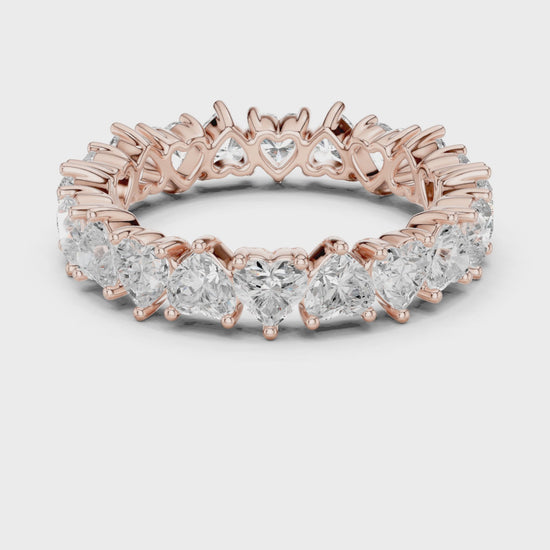 The Endless Devotion Heart Diamond Band in Rose Gold