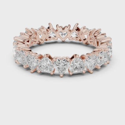 The Endless Devotion Heart Diamond Band in Rose Gold