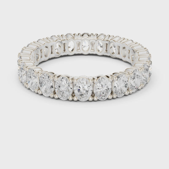 The Heritage Oval Diamond Brilliant Band in Silver