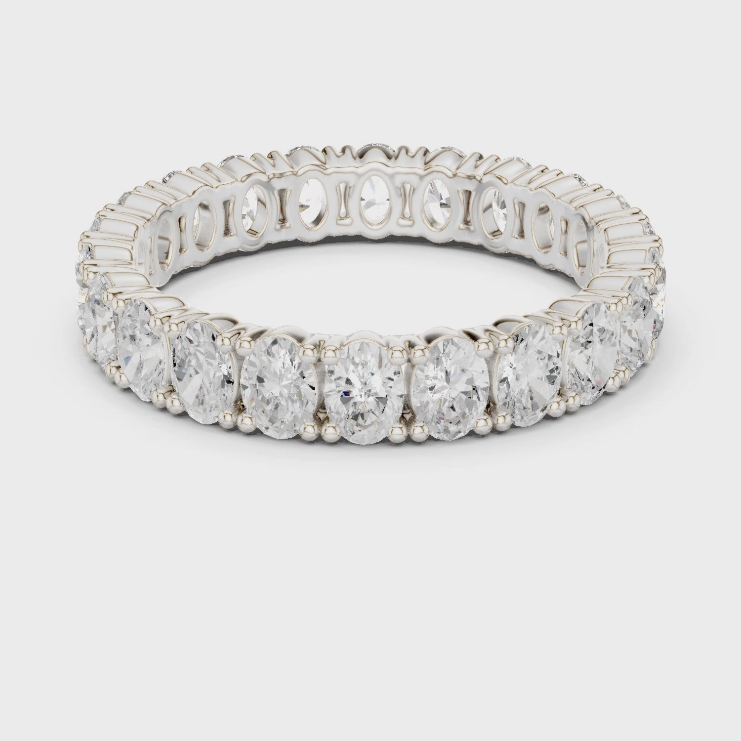 The Heritage Oval Diamond Brilliant Band in Silver