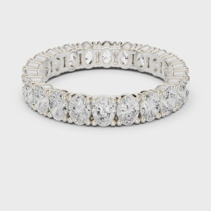 The Heritage Oval Diamond Brilliant Band in Silver