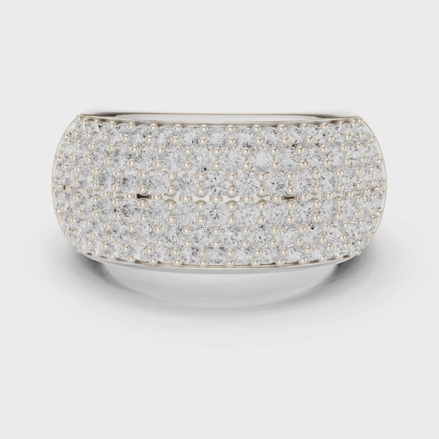 Grace Cluster Round Diamond Cocktail Ring in Silver