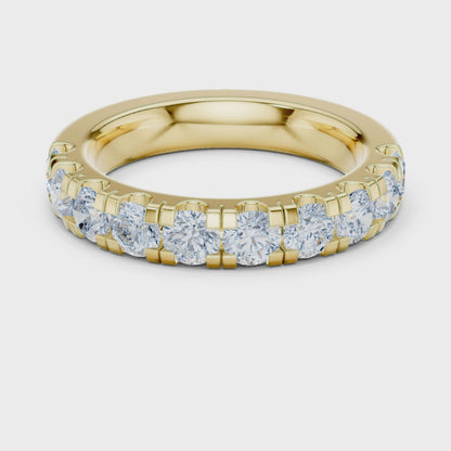 The Blush Round Diamond Eternity Band in Yellow Gold