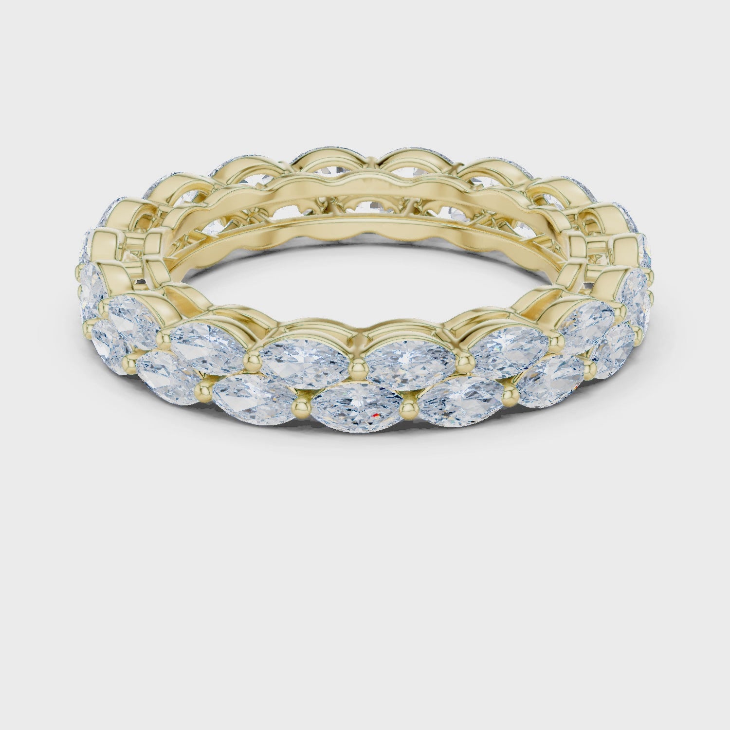 Iris Marquise Diamond Eternity Band in Yellow Gold