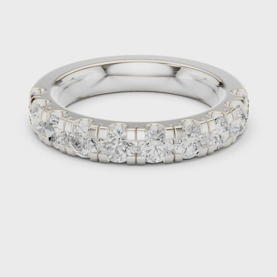 The Blush Round Diamond Eternity Band in Silver