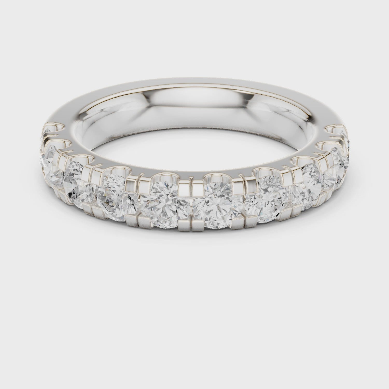 The Blush Round Diamond Eternity Band in Silver