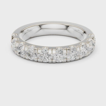 The Blush Round Diamond Eternity Band in Silver