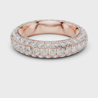 Grace Micropave Round Diamond Eternity Band in Rose Gold