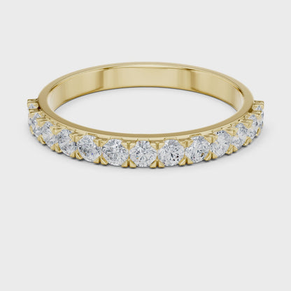 The Ethereal Eternity Round Diamond Ring in Yellow Gold
