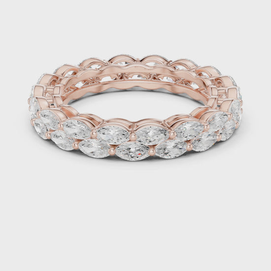 Iris Marquise Diamond Eternity Band in Rose Gold