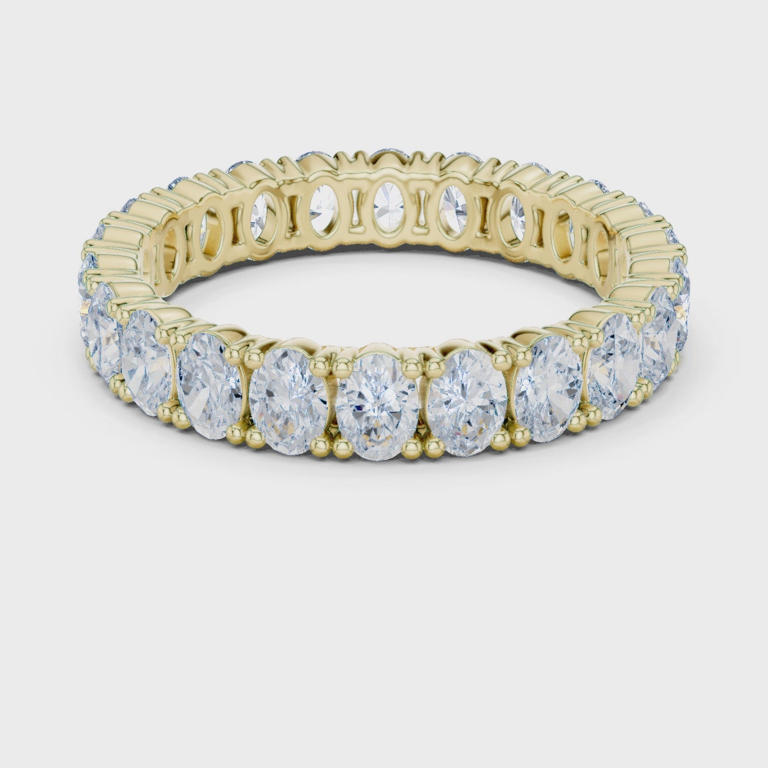The Heritage Oval Diamond Brilliant Band in Yellow Gold