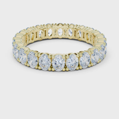 The Heritage Oval Diamond Brilliant Band in Yellow Gold