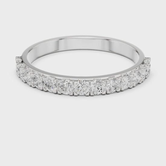 The Ethereal Eternity Round Diamond Ring in Silver