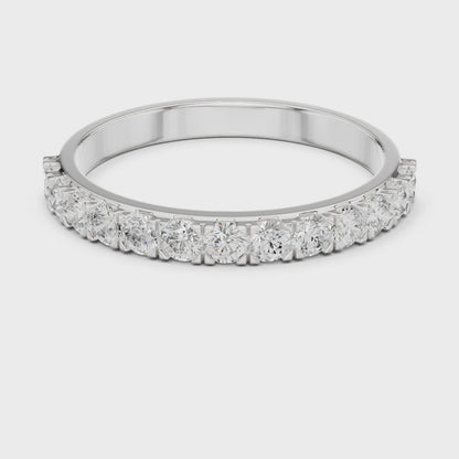 The Ethereal Eternity Round Diamond Ring in Silver