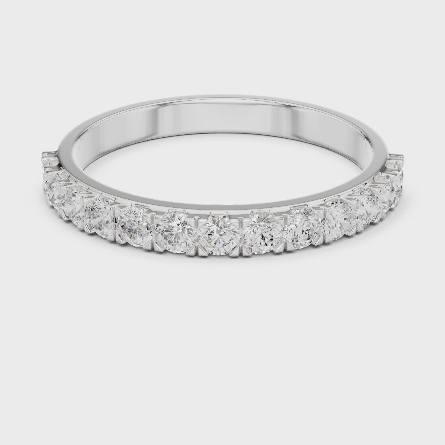The Ethereal Eternity Round Diamond Ring in Silver