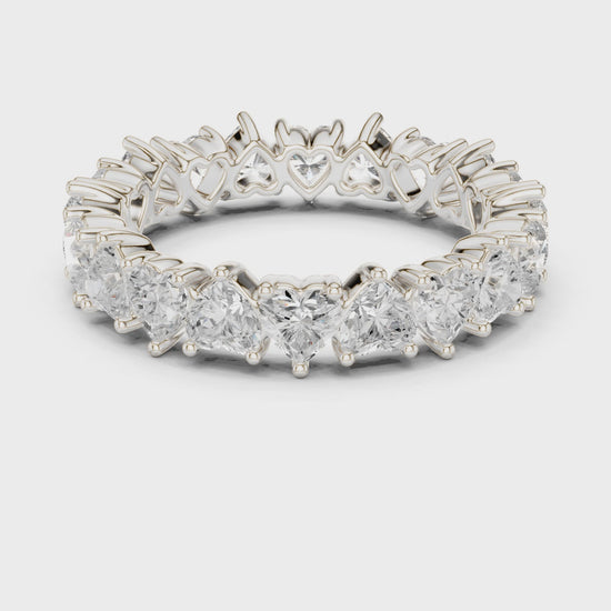 The Endless Devotion Heart Diamond Band in Silver