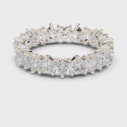 The Endless Devotion Heart Diamond Band in Silver