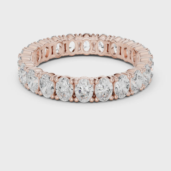 The Heritage Oval Diamond Brilliant Band in Rose Gold