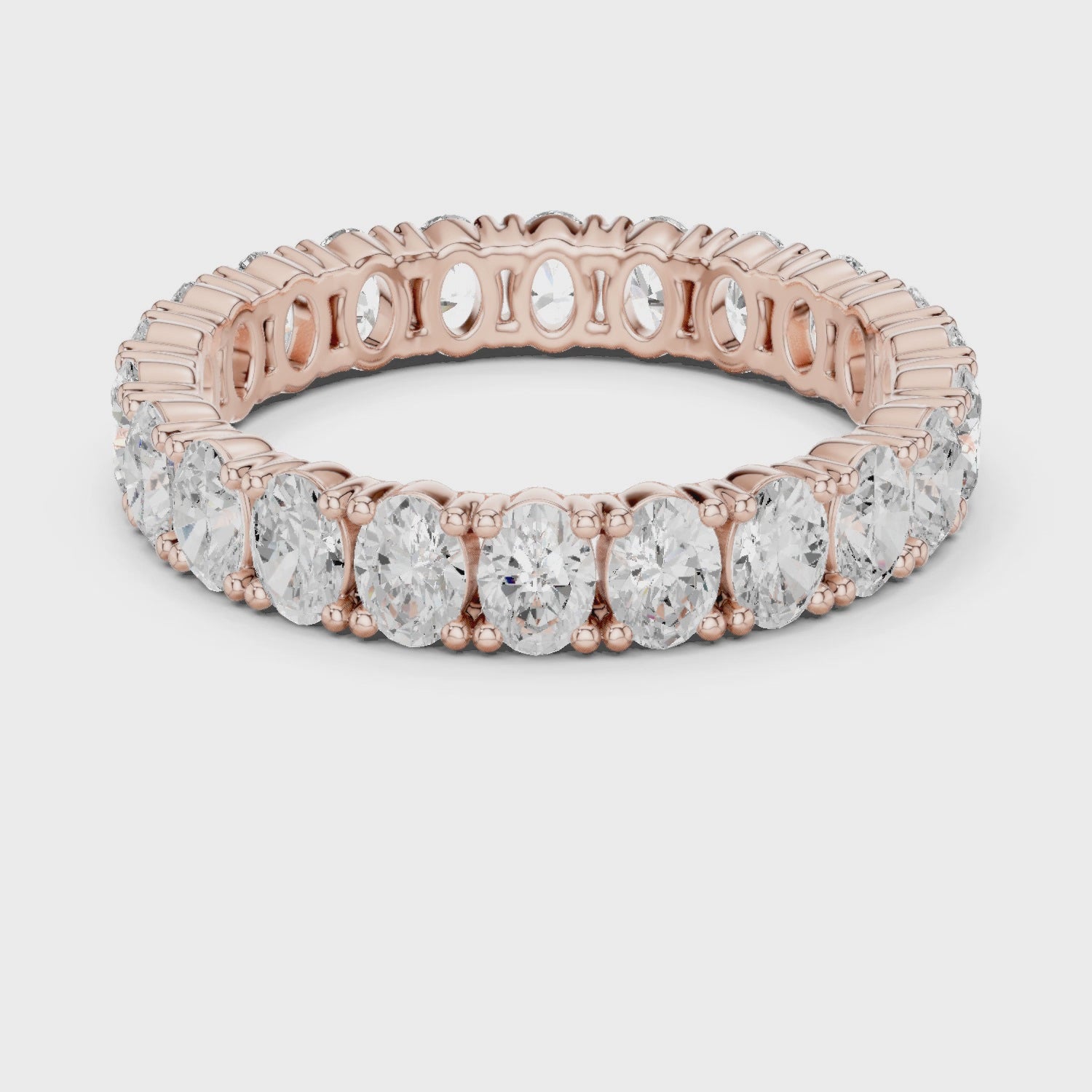 The Heritage Oval Diamond Brilliant Band in Rose Gold