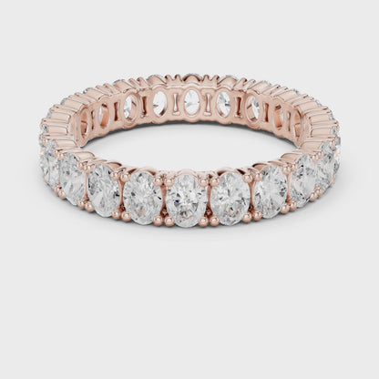 The Heritage Oval Diamond Brilliant Band in Rose Gold