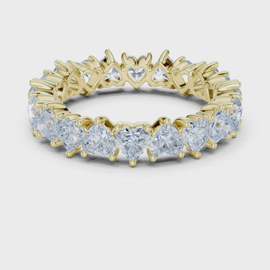The Endless Devotion Heart Diamond Band in Yellow Gold