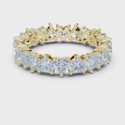 The Endless Devotion Heart Diamond Band in Yellow Gold