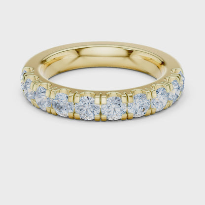 The Signature Round Diamond Eternity Band in Yellow Gold