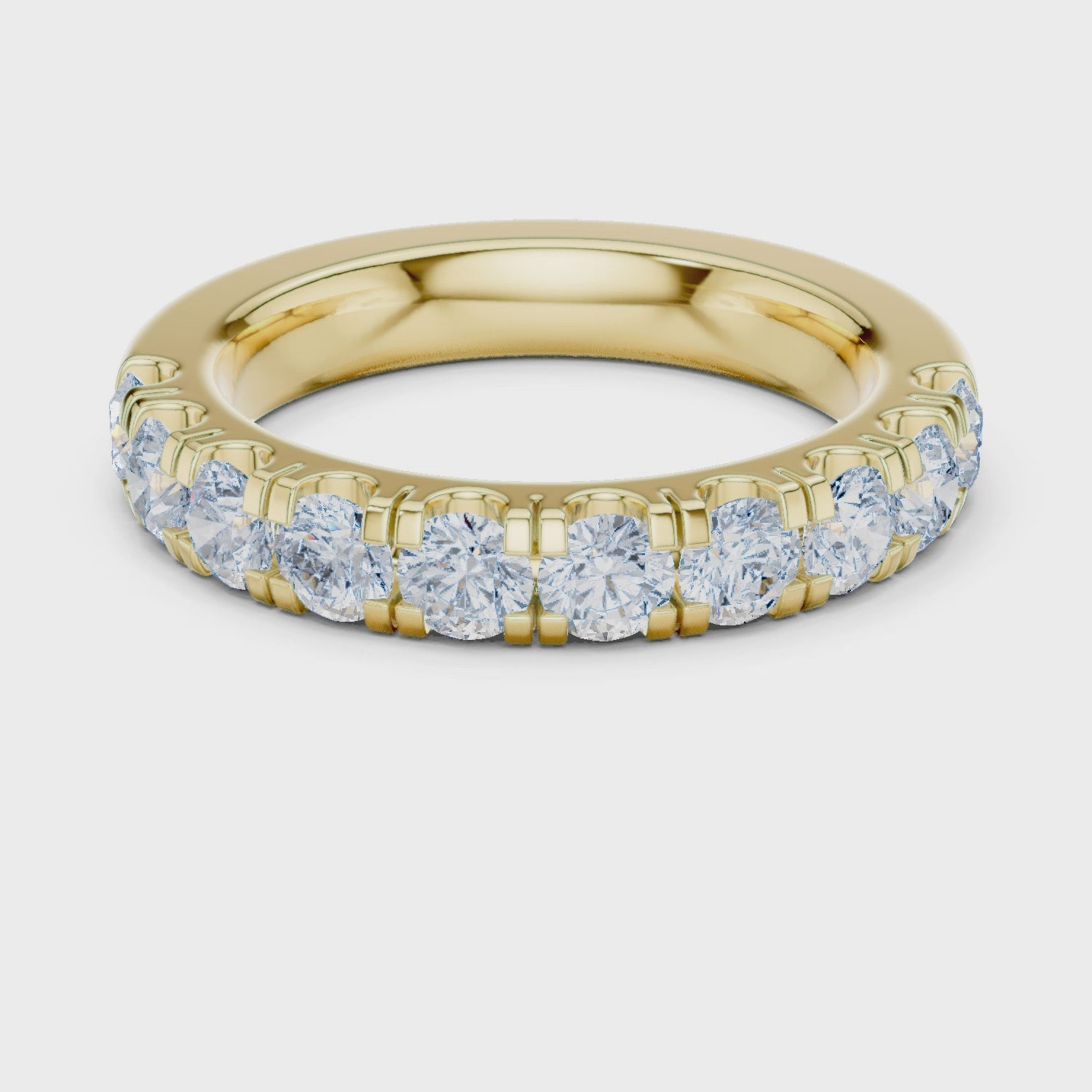 The Signature Round Diamond Eternity Band in Yellow Gold