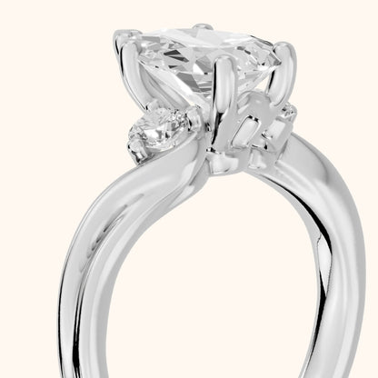 Rena Bypass Three-Stone Pear Diamond Engagement Ring in White Gold - slant-view.webp