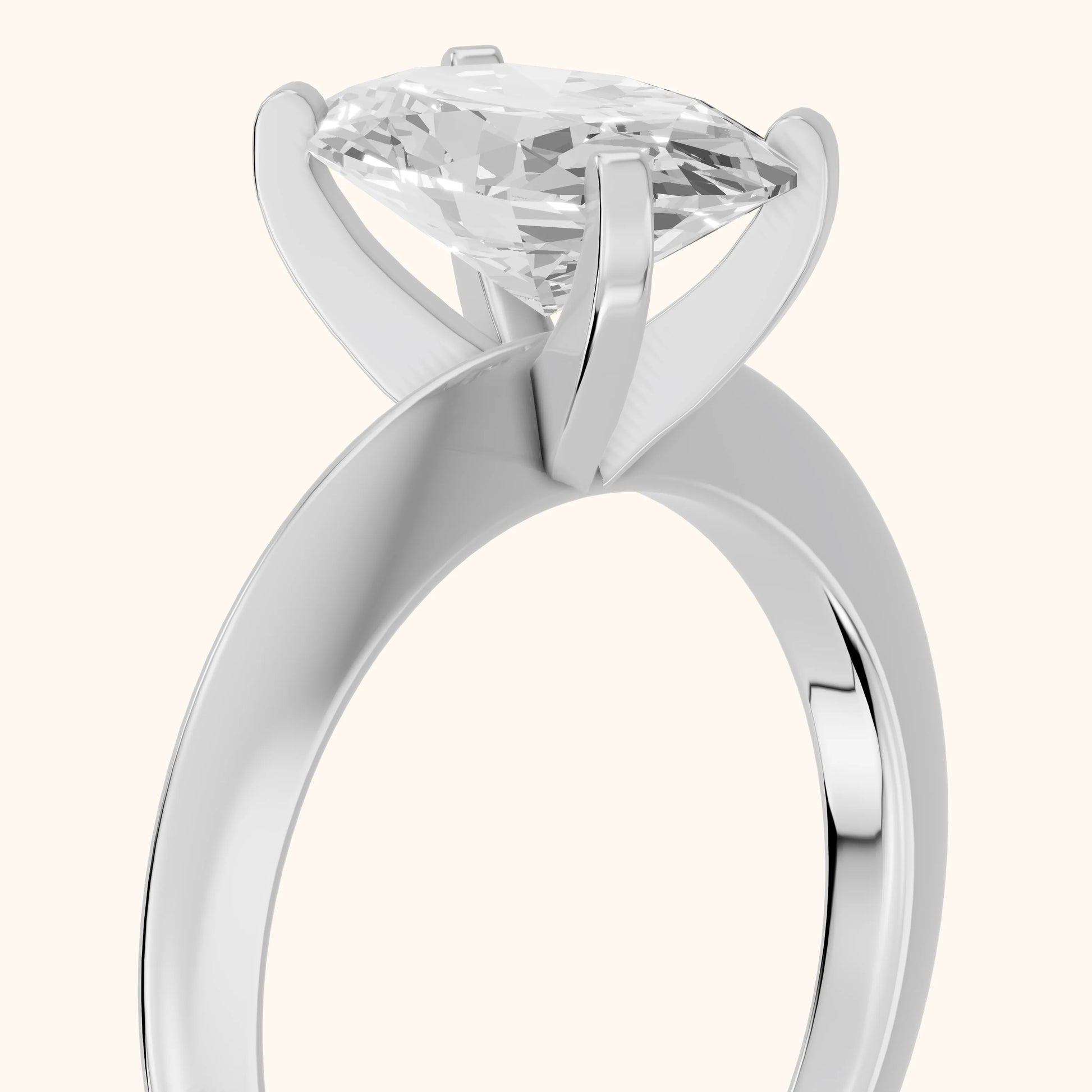 Amira Six-Prong Solitaire Oval Diamond Engagement Ring in Platinum - slant-view.webp