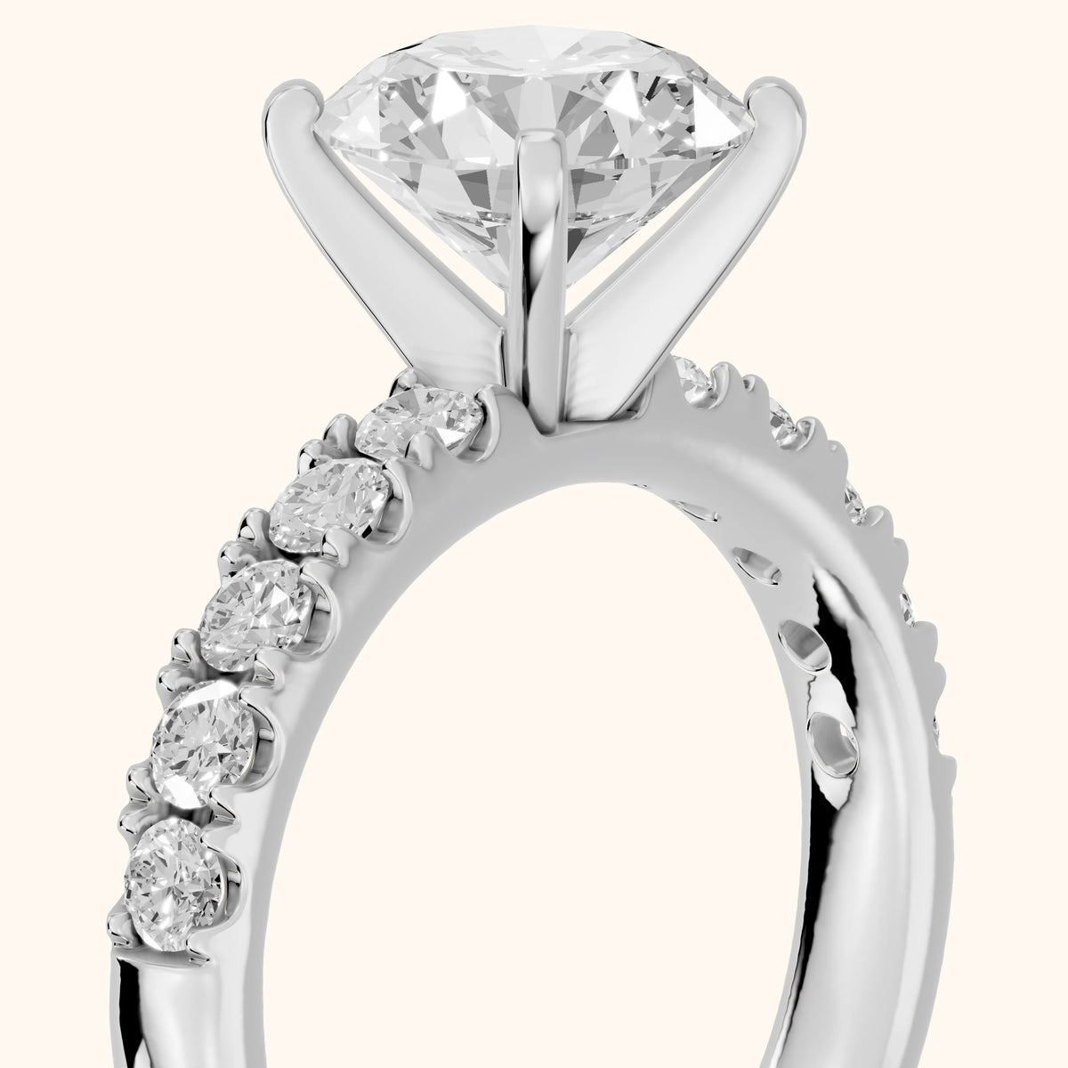 Alix Statement Pavé Round Diamond Engagement Ring in Platinum - slant-view.webp