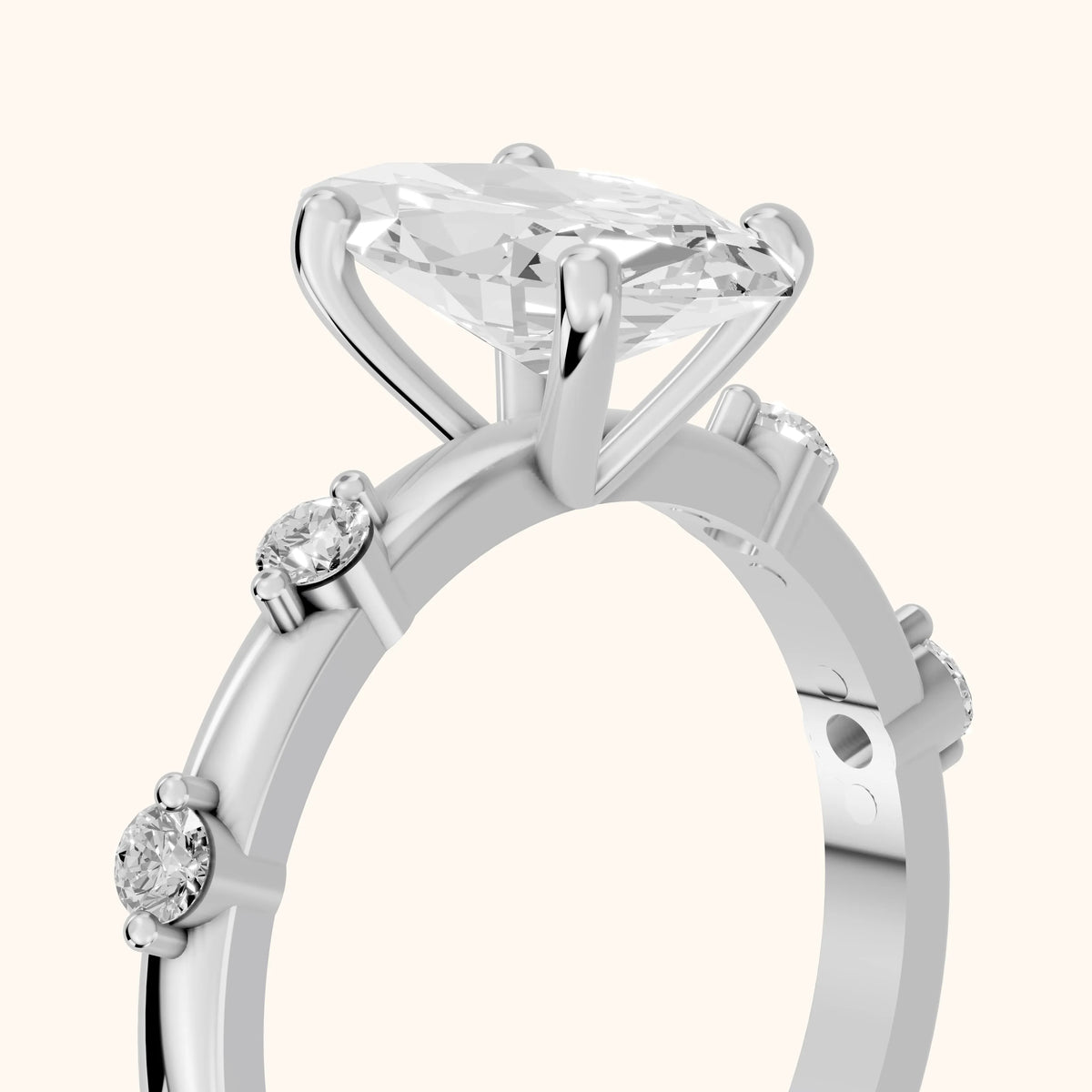 Elena Radiance Solitaire Marquise Diamond Engagement Ring in White Gold - slant-view.webp