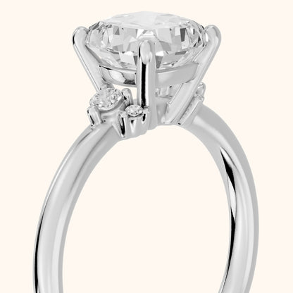 Wynne Cluster Cushion Diamond Engagement Ring in Silver - slant-view.webp