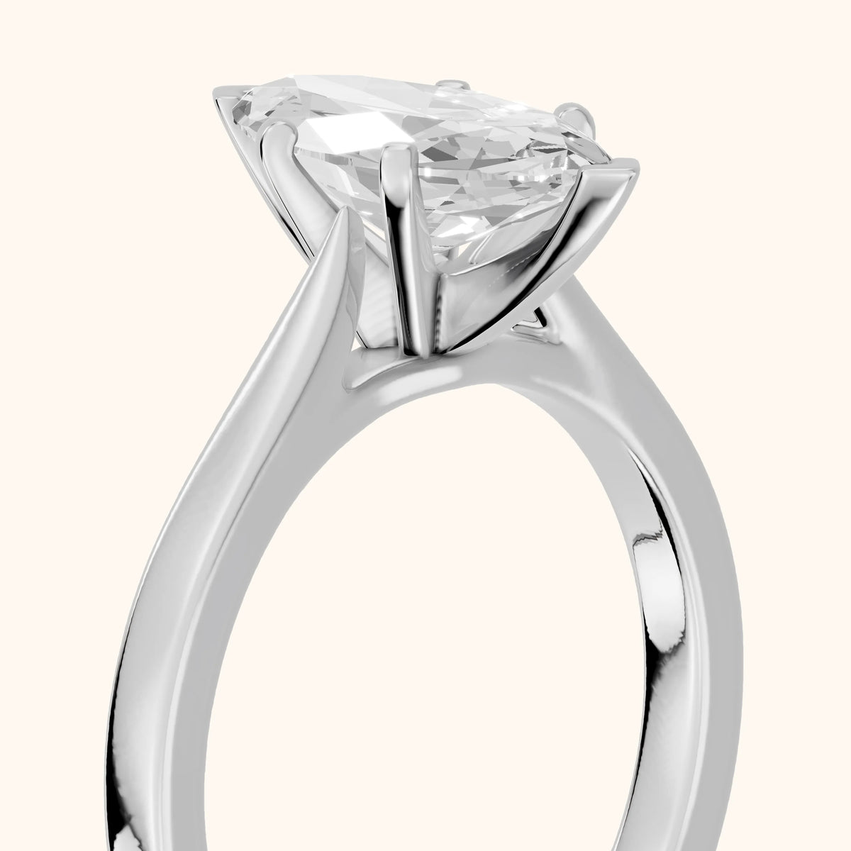 Cicely Solitaire Cathedral Marquise Diamond Engagement Ring in Silver - slant-view.webp
