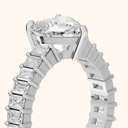 Mallory Shared Prong Heart Diamond Engagement Ring in White Gold - slant-view.webp